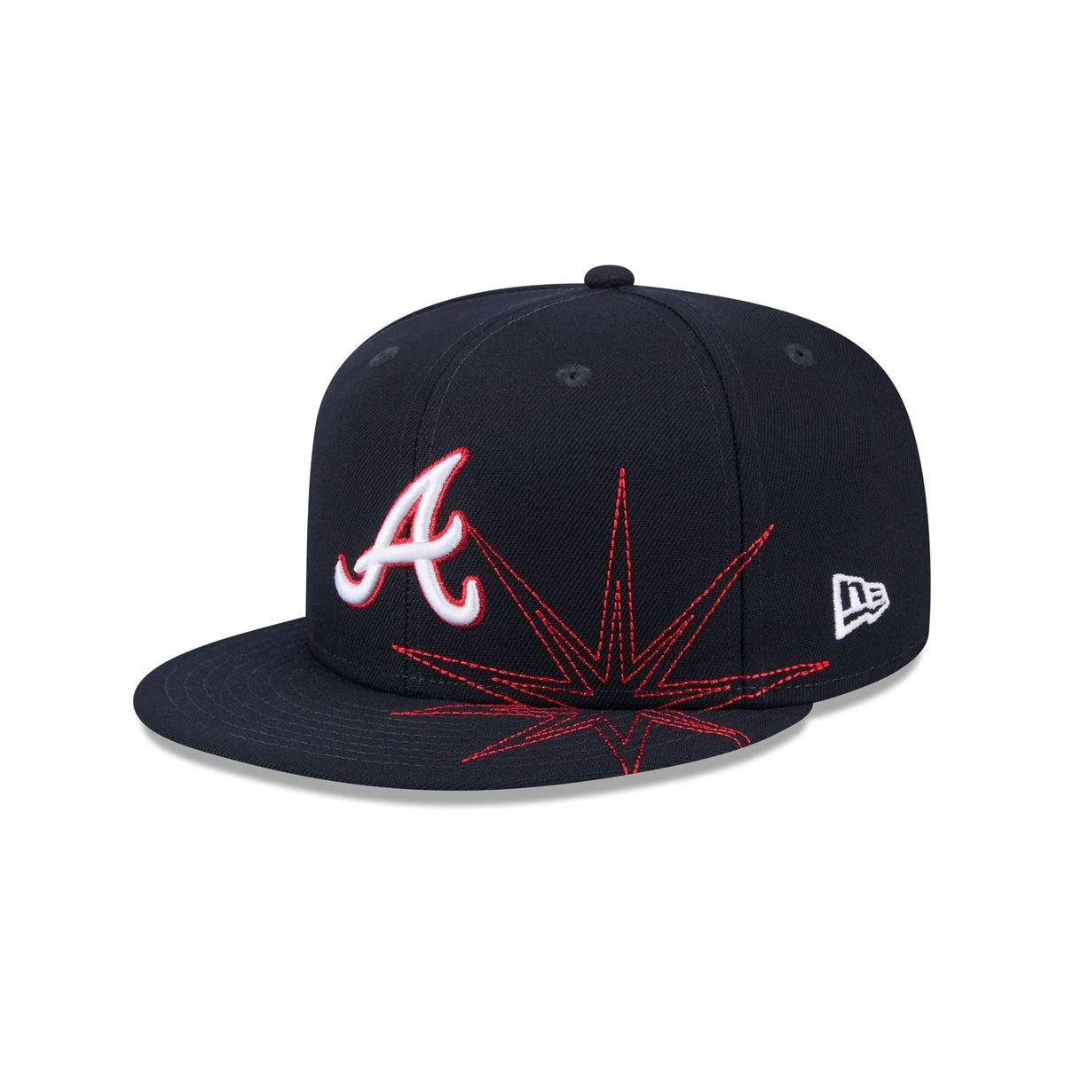 Custom Iced Out New Era 59fifty Atlanta Braves Fitted Hat