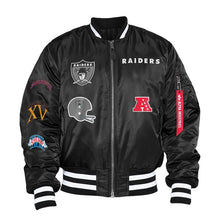 Load image into Gallery viewer, Las Vegas Raiders X New Era X Alpha Industries MA-1 Bomber Jacket