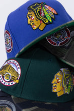 Load image into Gallery viewer, 59Fifty NHL Chicago Blackhawks 1991 All-Star Game 2-Tone Indigo/Woodland Camo - Grey UV
