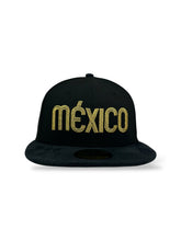 Load image into Gallery viewer, [MEXICO DE ORO V.2] 59Fifty Mexico &quot;Mexico&quot; Black Suede Visor - Storm Grey Suede UV
