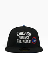 Load image into Gallery viewer, [CATW CUBS] 59Fifty Chicago Cubs "Chicago Against The World" Black - Blue UV
