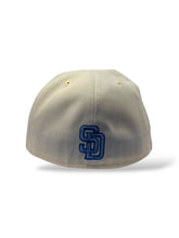 Load image into Gallery viewer, 59Fifty New Era San Diego Padres MLB City Element El Salvador White/Blue Fitted Hat - Green UV
