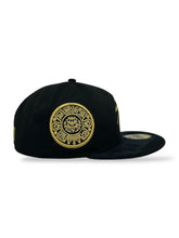 Load image into Gallery viewer, [MEXICO DE ORO V.4] 59Fifty Mexico Skull Chief Black Suede Visor - Storm Grey Suede UV
