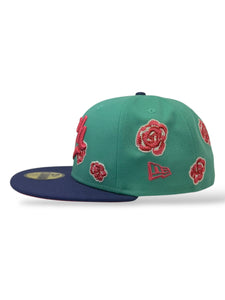 59Fifty LMB x NEWERAMX  Charros de Jalisco 2T Roses Clear Mint/Orchid - Rose UV