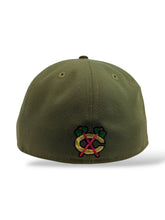 Load image into Gallery viewer, [TAINO CHIEF] 59Fifty Chicago Blackhawks 1982 All Star Game 2T New Olive/Rifle Green - Pink UV

