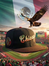 Load image into Gallery viewer, *PRE-ORDER ARRIVES EARLY JUNE 2026* [WBC WHITE SOX] 59Fifty Chicago White Sox 2-Tone Black/Burnt Wood  - Green UV
