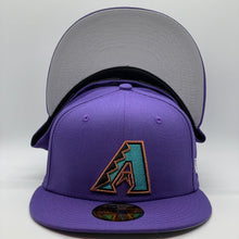 Load image into Gallery viewer, 59Fifty Arizona Diamondbacks 2001 World Series Patch Purple - Grey UV
