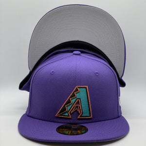 59Fifty Arizona Diamondbacks 2001 World Series Patch Purple - Grey UV