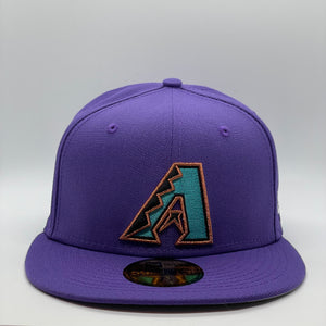 59Fifty Arizona Diamondbacks 2001 World Series Patch Purple - Grey UV