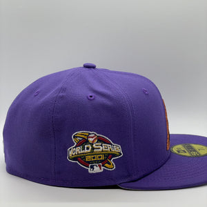 59Fifty Arizona Diamondbacks 2001 World Series Patch Purple - Grey UV