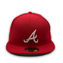 Load image into Gallery viewer, 59Fifty Atlanta Braves 2021 World Series Patch Red/White - Gray UV
