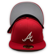 Load image into Gallery viewer, 59Fifty Atlanta Braves 2021 World Series Patch Red/White - Gray UV
