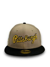 Load image into Gallery viewer, 59Fifty Pittsburgh Pirates Camel 2.0 Roberto Clemente 2-Tone Camel/Black - Grey UV
