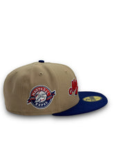 Load image into Gallery viewer, 59Fifty Montreal Expos Camel 2.0 25th Anniversary 2-Tone Camel/Royal- Grey UV

