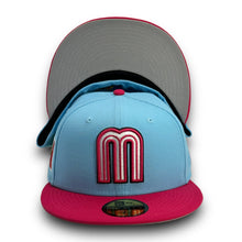 Load image into Gallery viewer, 59Fifty Mexico World Baseball Classic Alternate  2-Tone Blue/Rose Pink- Grey UV
