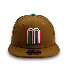 Load image into Gallery viewer, 59Fifty Mexico World Baseball Classic Custom Toasted Peanut - Green UV
