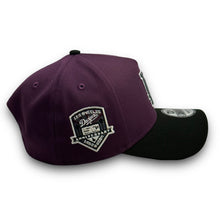 Load image into Gallery viewer, 9Forty A-Frame Los Angeles Dodgers 50th Anniversary Park 2-Tone Snapback  Plum/Black - Grey UV
