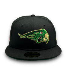 Load image into Gallery viewer, 59Fifty Pericos de Puebla Liga Mexicana del Beisbol Black - Green UV
