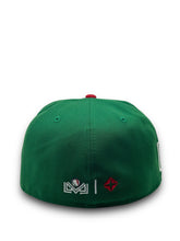 Load image into Gallery viewer, 59Fifty 2020 Serie Del Caribe Retro Mexico &quot;M&quot; 2-Tone Green/Scarlet- Black UV
