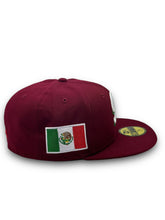 Load image into Gallery viewer, 59Fifty 2020 Serie Del Caribe Retro Mexico &quot;M&quot; Maroon - Green UV
