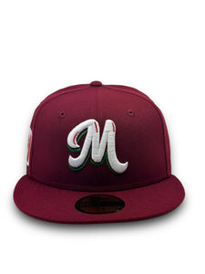 59Fifty 2020 Serie Del Caribe Retro Mexico "M" Maroon - Green UV