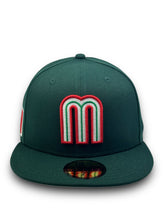 Load image into Gallery viewer, 59Fifty 2023 World Baseball Classic Mexico &quot;M&quot; Dark Green - Grey UV
