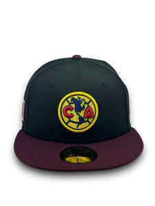 59Fifty Liga MX Club America 2-Tone Black/Maroon - Green UV