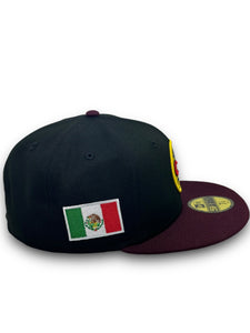 59Fifty Liga MX Club America 2-Tone Black/Maroon - Green UV