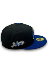 Load image into Gallery viewer, 59Fifty Charros de Jalisco &quot;Jalisco&quot; Side Script Liga Mexicana 2-Tone Black/Royal - Grey UV
