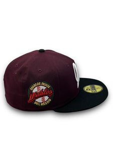 59Fifty Diablos Rojos Del Mexico Liga Mexicana 2-Tone Maroon/Black - Grey UV