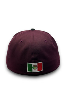 59Fifty Diablos Rojos Del Mexico Liga Mexicana 2-Tone Maroon/Black - Grey UV