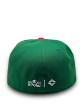 Load image into Gallery viewer, 59Fifty 2024 Serie Del Caribe Mexico &quot;M&quot; 2-Tone Green/Scarlet- Black UV
