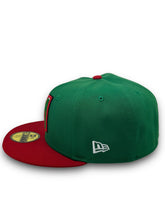 Load image into Gallery viewer, 59Fifty 2024 Serie Del Caribe Mexico &quot;M&quot; 2-Tone Green/Scarlet- Black UV
