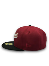 Load image into Gallery viewer, 59Fifty New York Yankees 1999 World Series Maroon/Black - Green UV by @theoffthedomepodcast
