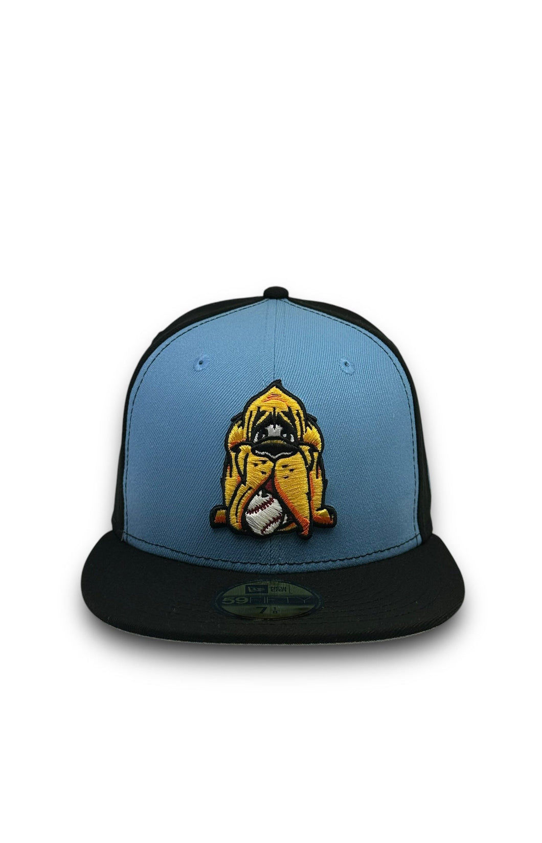 [HOUNDS DOG FACE] 59Fifty New Era Hounds Fitted Hat Sky Blue/Black - Grey UV