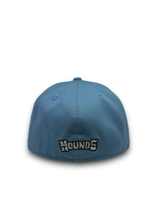 [HOUNDS DOG HOUSE] 59Fifty New Era Hounds Fitted Hat Sky Blue - Grey UV