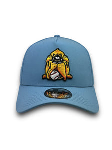 [HOUNDS DOG FACE] 9Forty A-Frame New Era Adjustable Snapback OTC Sky Blue - Grey UV