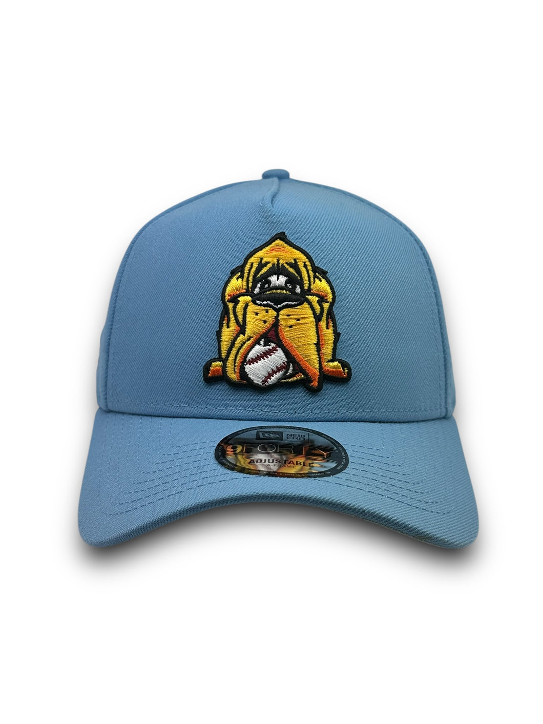 [HOUNDS DOG FACE] 9Forty A-Frame New Era Adjustable Snapback OTC Sky Blue - Grey UV