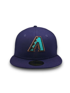 [Retro Authentic Collection] 59Fifty On-Field Arizona Diamondbacks Home 1998-2006 Purple - Grey UV