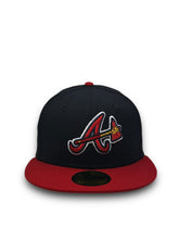 Load image into Gallery viewer, [Retro Authentic Collection] 59Fifty On-Field Atlanta Braves ALT 2005-2006 Navy/Scarlet - Grey UV
