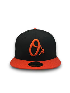 [Retro Authentic Collection] 59Fifty On-Field Baltimore Orioles ALT 2005-2006 Black/Orange  - Grey UV