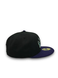 [Retro Authentic Collection] 59Fifty On-Field Tampa Bay Rays ALT2 1999-2000 Black/Purple - Grey UV