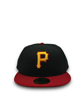 Load image into Gallery viewer, [Retro Authentic Collection] 59Fifty On-Field Pittsburgh Pirates ALT 1999-2000 Black/Scarlet - Grey UV
