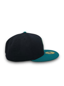 [Retro Authentic Collection] 59Fifty On-Field Seattle Mariners 1999-2003 Home Navy/Teal  - Grey UV