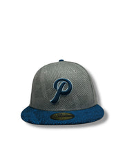 Load image into Gallery viewer, 59Fifty LMB Pericos de Puebla Game Cap ALT AOP 2T Grey/Blue - Black UV

