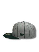 Load image into Gallery viewer, 59Fifty LMB Pericos de Puebla Game Cap ALT 2T Pin Stripe/Dark Green - Black UV
