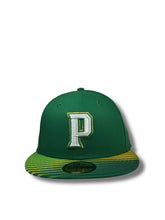 Load image into Gallery viewer, 59Fifty LMB Pericos de Puebla Game Cap Away Fade Kelly Green - Black UV
