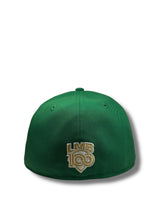 Load image into Gallery viewer, 59Fifty LMB Pericos de Puebla Game Cap Away Fade Kelly Green - Black UV
