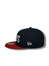 Load image into Gallery viewer, 59Fifty LMB Tecolotes de Los 2 Laredos Game Cap ALT Statement 2T Navy/Scarlet - Black UV
