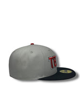 Load image into Gallery viewer, 59Fifty LMB Tecolotes de Los 2 Laredos Game Cap ALT 2T Wordmark Grey/Navy - Black UV
